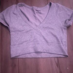 garage grey crop top size medium